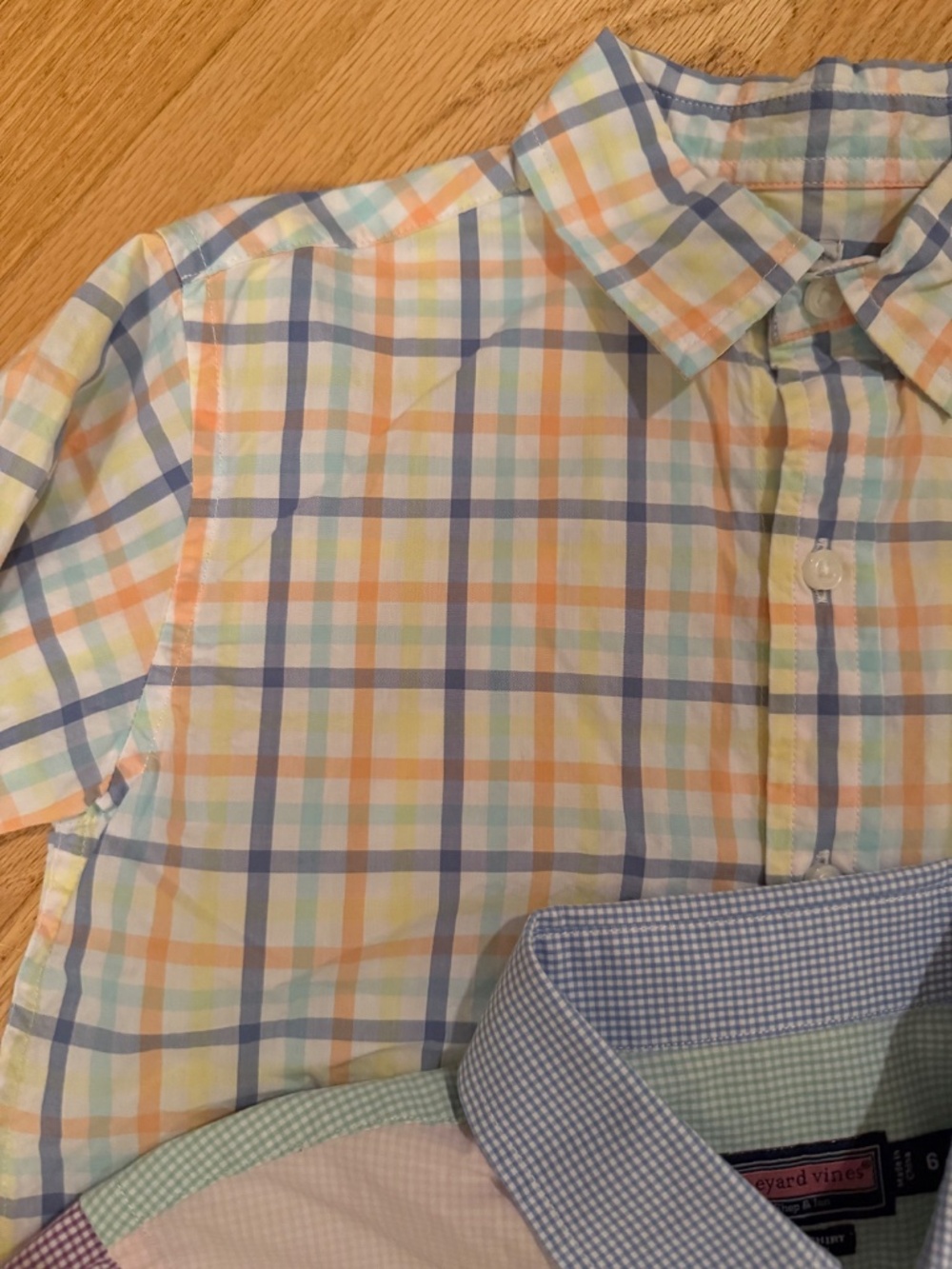 Pastel Boys Long Sleeve Button Down Preppy Shirts Bundle Size 6 - Picture 4 of 6